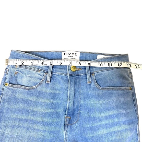 FRAME Le High Skinny Shredded Hem Jeans - Picture 10 of 12